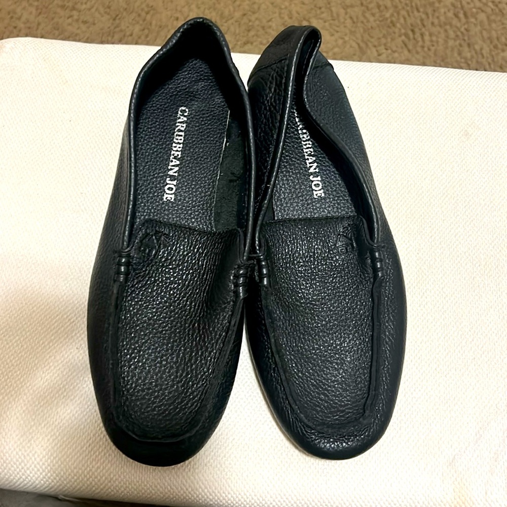 Caribbean Joe Black Leather Loafers